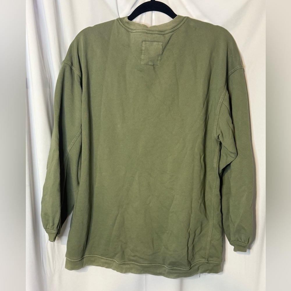 Women’s Oversized Aerie Olive Green Sweatshirt - Picture 2 of 3
